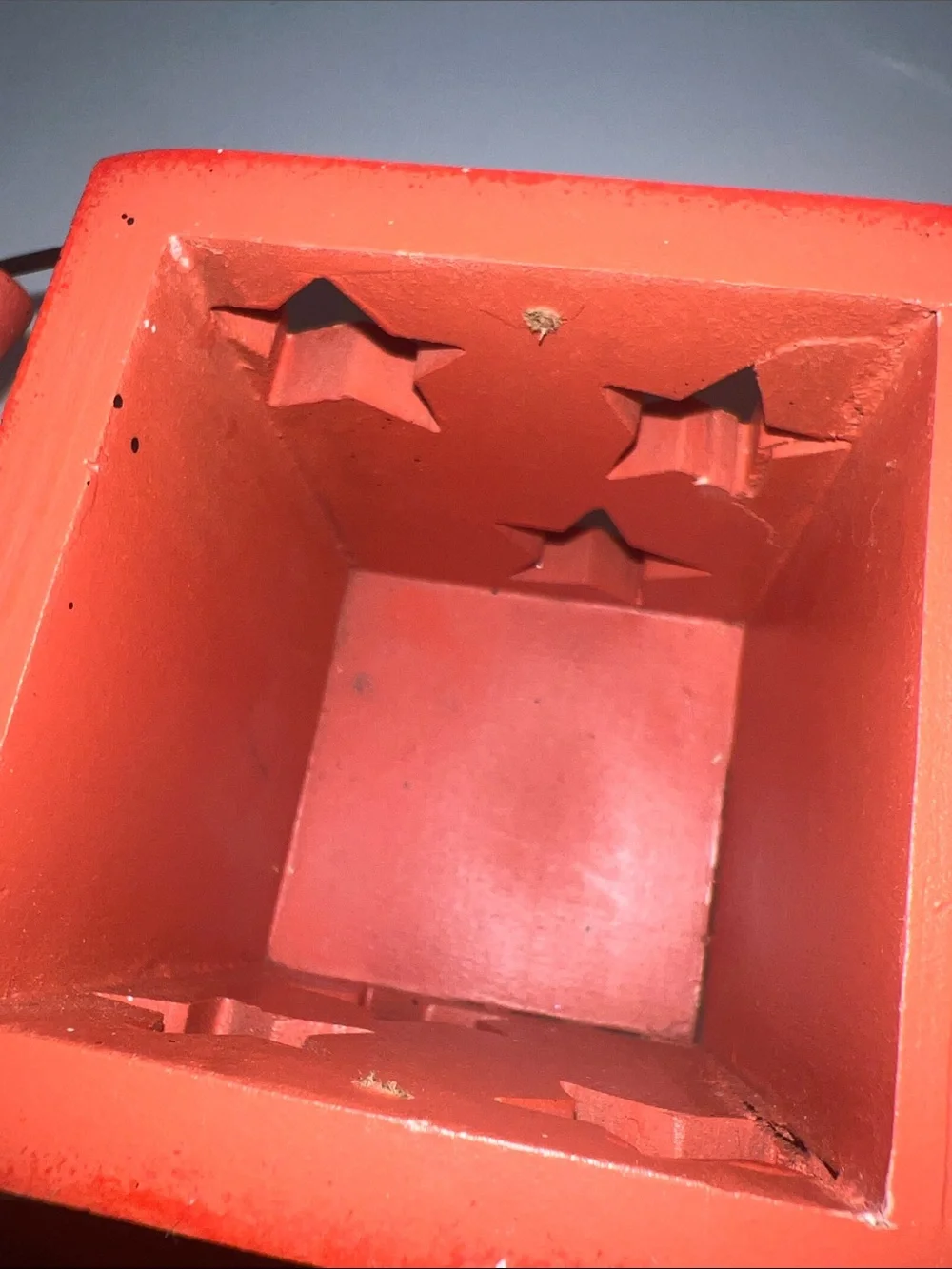 Decorative Orange Cat Box with Black Cat Accent - Unbranded